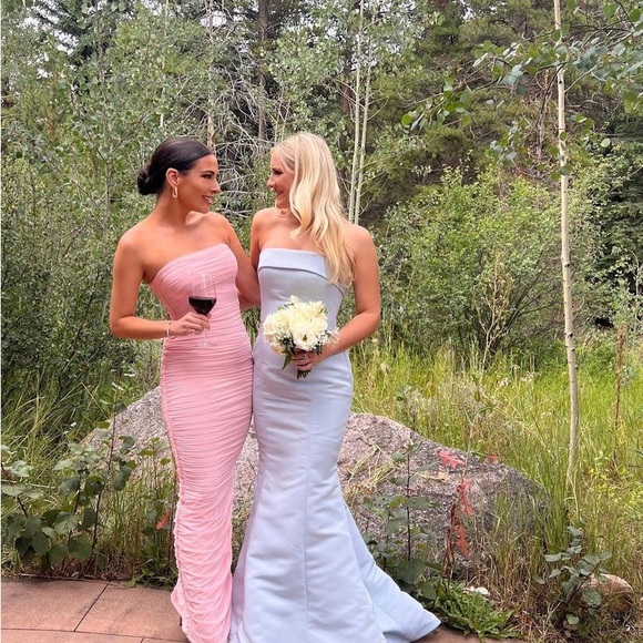 HOUSE OF CB 'Sofia' Fairy Pink Mesh Maxi Dress - Picture 10 of 14